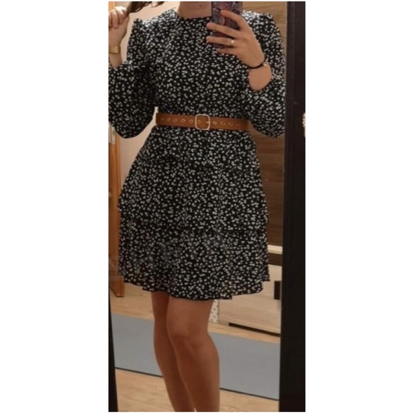 05 Boho Floral Print Ruffle Long Sleeve Dress - Picture 2 of 7